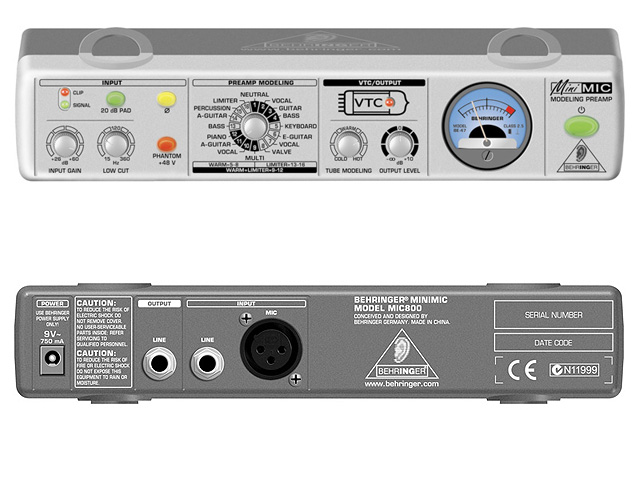 ベリンガー マイクモデリングプリアンプ BEHRINGER MIC800-MINIMIC