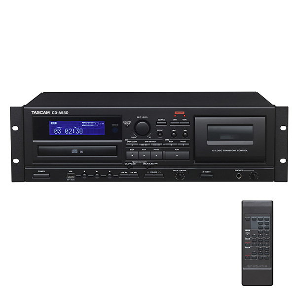 【限定1台】Tascam(タスカム ) / CD-A580 - 業務用カセットレコーダー/CDプレーヤー/USBメモリーレコーダー -【箱ボロ特価品】