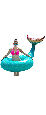 Jasonwell / Giant Inflatable Mermaid Tail Pool Float (Green) ޡᥤɥơ ⤭