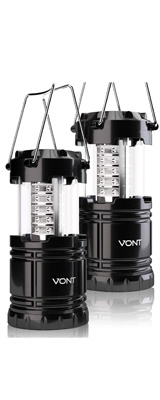 2ĥåȡ Vont / 2 Pack LED Camping Lantern - LED ޤꤿ 󥿥 ɿ Ӽ -