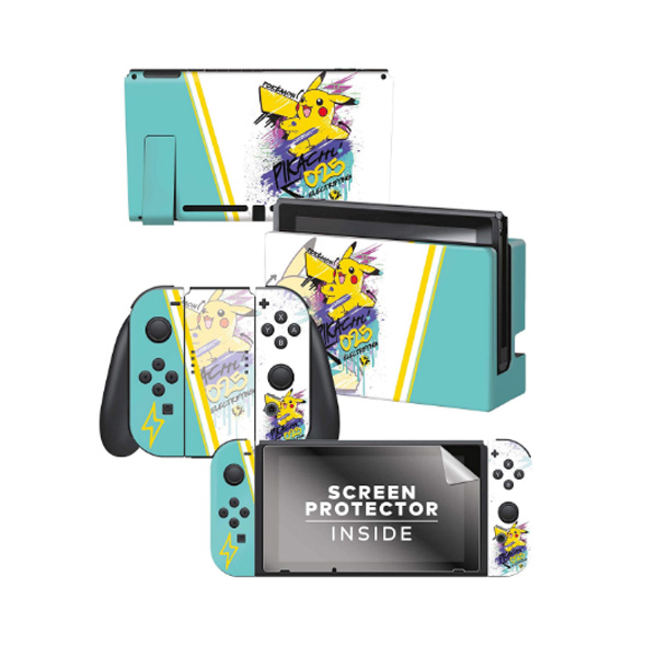 Controller Gear / Skate Pikachu / ポケモン ピカチュウ / 海外限定品 公式ライセンス品 / Nintendo Switch用 ドックスキン カバー