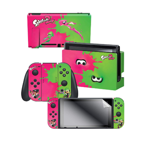 Controller Gear / Pink Vs Green / Splatoon 2  スプラトゥーン2 / 海外限定品 公式ライセンス品 / Nintendo Switch用 ドックスキン カバー
