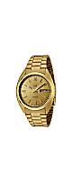 SEIKO() Men's SNXS80K 5 Automatic Gold Dial Gold-Tone Stainless Steel