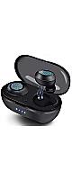 Integral Wireless Earbuds, Bluetooth 5.0, IPX5 Waterproof, Touch Earplug, 8 Hour Battery, Built-in Mic, Phone/Android/iOS Compatible (A), Black