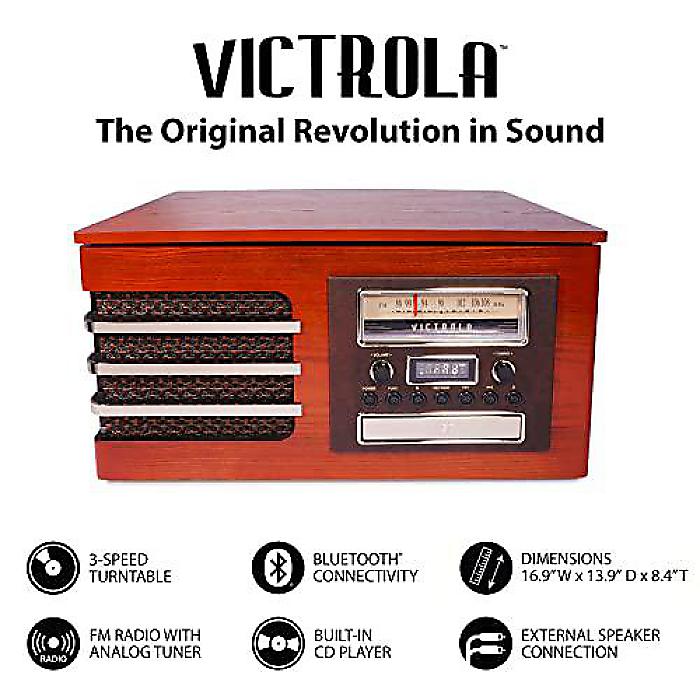 Victrolaエリントンブルートゥースレコードプレーヤー 3速度ターンテーブル FMラジオ … の激安通販 | ミュージックハウスフレンズ
