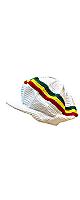 Knitted Tam ˥åȥ Ĥդ˹ - White w/Rasta Stripe 饹 쥲 / Roots  Culture(롼ĥɥ㡼)