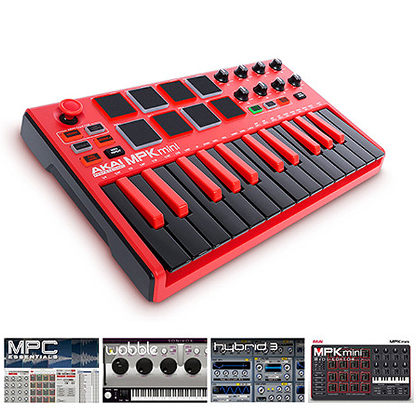 Akai(アカイ) / MPK mini MK2 RED - MIDIキーボード・コントローラー - 【MPC Essentials付属】