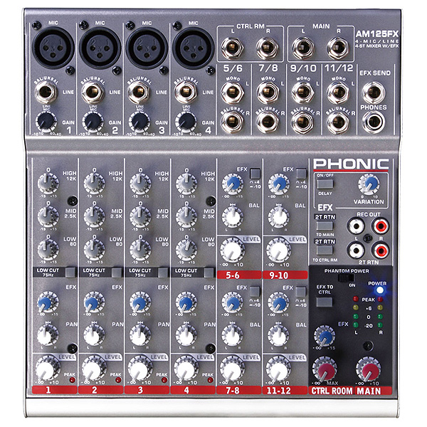 Phonic(フォニック) ／ Mixer AM125FX - アナログミキサー - の激安通販 | ミュージックハウスフレンズ