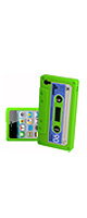 Shop4 Retro green Silicone Cassette Tape Style Case - Cover - Skin for Apple iPhone 4